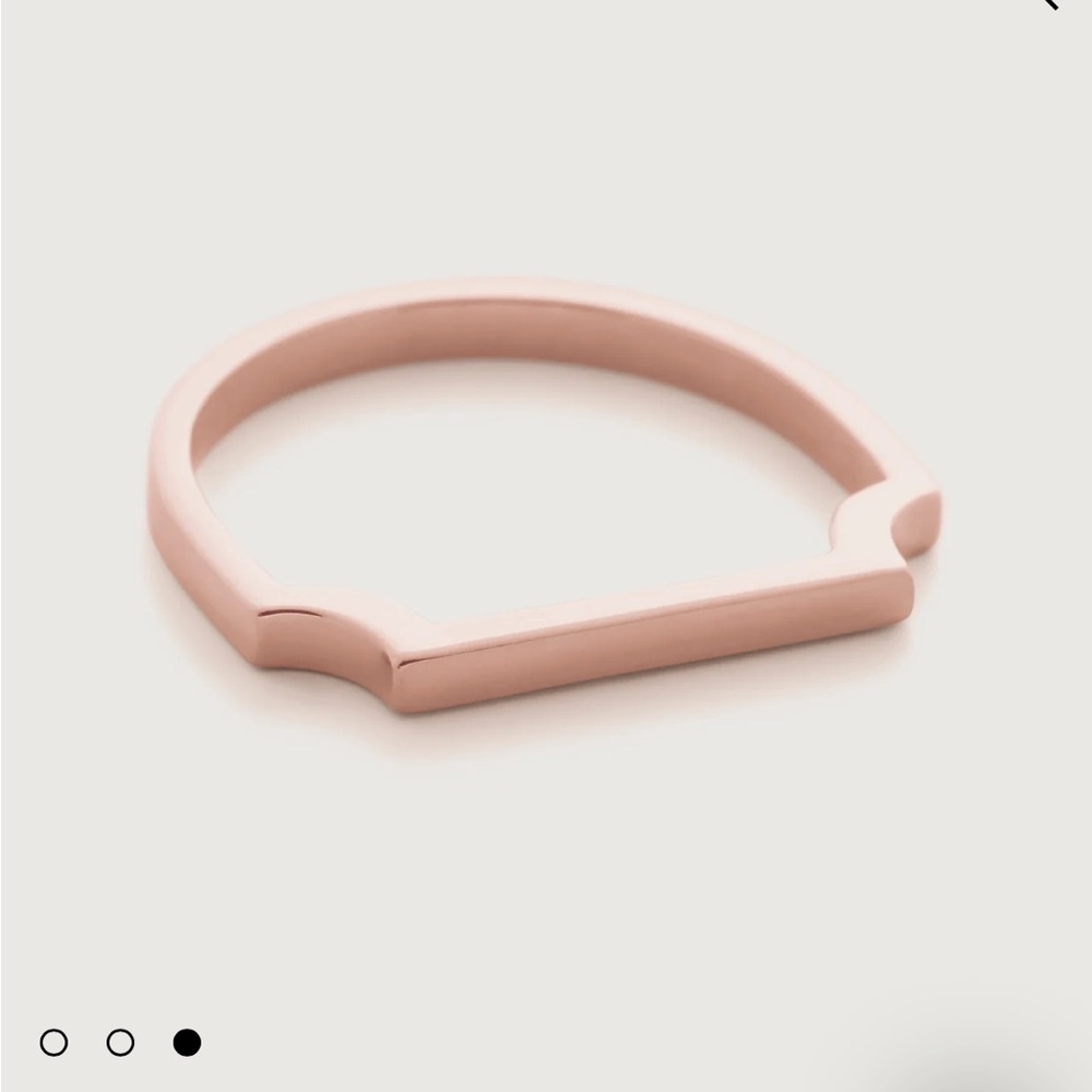 Monica Vinader Signature Slim Ring Rose Gold Sz 6.5